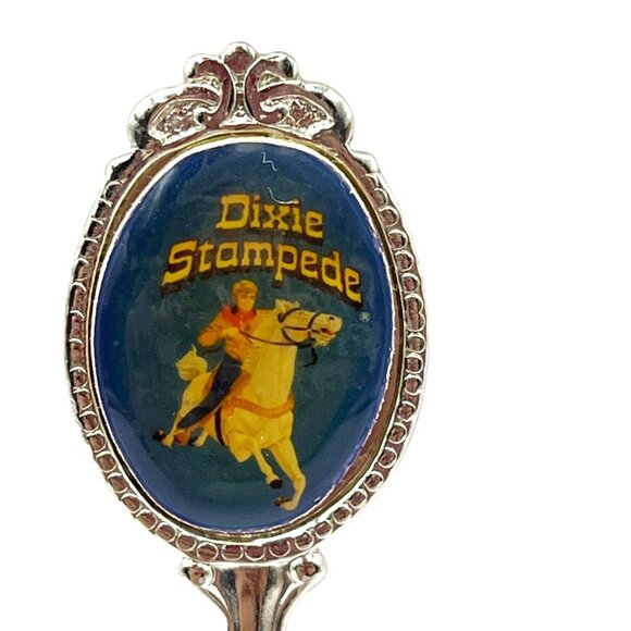 Vintage Dixie Stampede Souvenir Spoon South Carolina Landmarks Silver-Plated - Picture 2 of 4